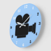 RETRO-KAMERA MIT SCHWARZEN UND WEISSEN ZAHLEN GROßE WANDUHR (Winkel)