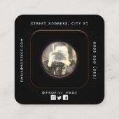 Retro-Kamera Objektiv Visitenkarte (Rückseite)