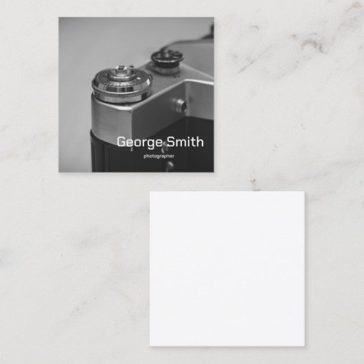 Retro-Kamera Quadratische Visitenkarte (Vorne/Hinten)