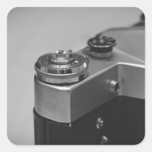 Retro-Kamera Quadratischer Aufkleber