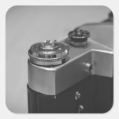 Retro-Kamera Quadratischer Aufkleber (Vorderseite)