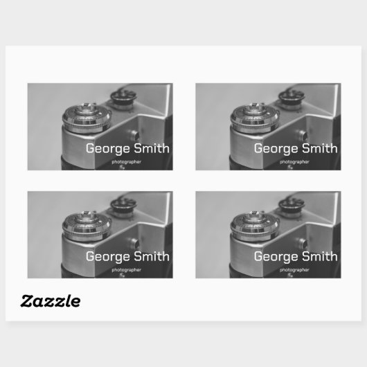 Retro-Kamera Rechteckiger Aufkleber (Blatt)