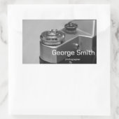 Retro-Kamera Rechteckiger Aufkleber (Tasche)