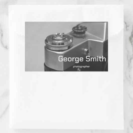 Retro-Kamera Rechteckiger Aufkleber (Tasche)