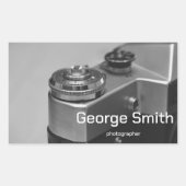 Retro-Kamera Rechteckiger Aufkleber (Vorderseite)