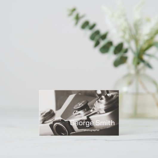 Retro-Kamera Visitenkarte (Stehend Vorderseite)
