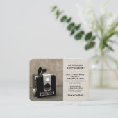 Retro-Kamera Visitenkarte (Stehend Vorderseite)