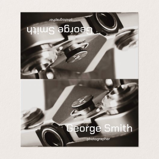 Retro-Kamera Visitenkarten (Außenseite Aufgefaltet)