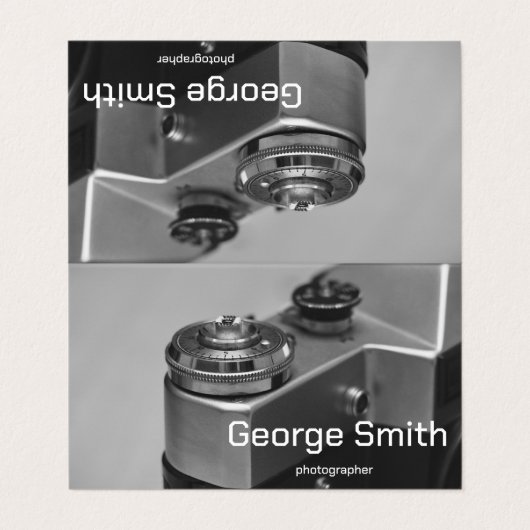 Retro-Kamera Visitenkarten (Außenseite Aufgefaltet)