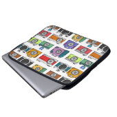 Retro-Kameras Illustriertes Muster Foto Laptopschutzhülle (Vorne Knopf)