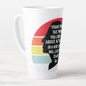 Retro-Kampf für die Dinge, die Ihnen wichtig sind Milchtasse (Linke Ecke)