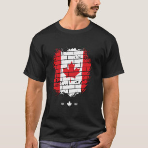Retro Kanada Ahornblatt Kanada-Flagge EST.1867 Sto T-Shirt