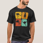 Retro Kangaroo I Marsupial I Australian Kangaroo T-Shirt (Vorderseite)