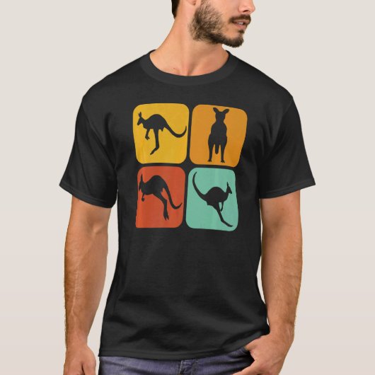 Retro Kangaroo I Marsupial I Australian Kangaroo T-Shirt (Vorderseite)