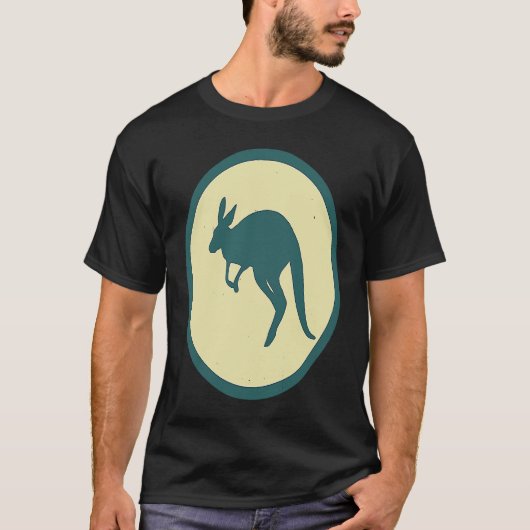 Retro Kangaroo Vintage Wild Animal T-Shirt (Vorderseite)