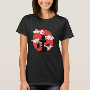 Retro Kanji Samurai Shinobi Schwert Japanisch Ninj T-Shirt