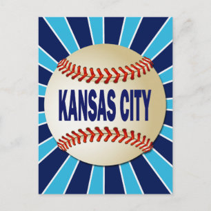 RETRO KANSAS CITY BASEBALL POSTKARTE