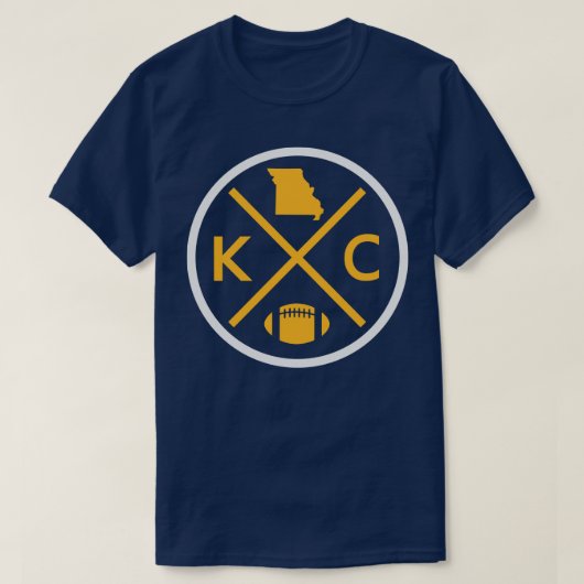 Retro Kansas City Emblem Vintag KC T-Shirt (Design vorne)