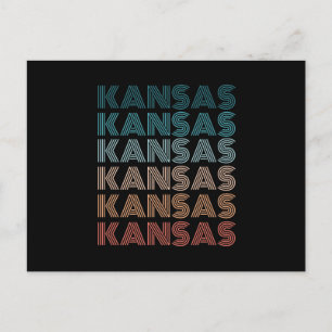 Retro Kansas Vintage amerikanische Staaten Geschen Postkarte