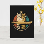 Retro Kanu Karte (Gelbe Blume)