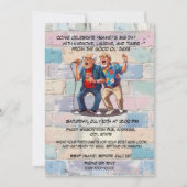 Retro Karaoke Birthday-80er Music Party Einladung (Vorderseite)