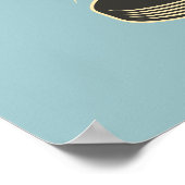 Retro Karaoke Night Party Aquamarin & Cream Geburt Poster (Ecke)