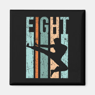 Retro Karate 8. Geburtstag 8 Judo Men Kung Fu Kind Magnet