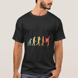 Retro Karate Evolution Geschenk für Karateka T-Shirt