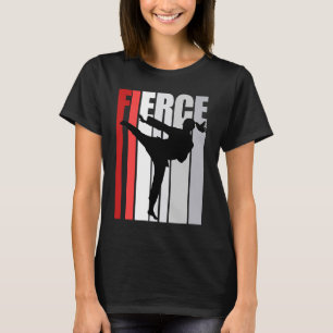 Retro Karate Fierce Geburtstagsstraining Starke Be T-Shirt