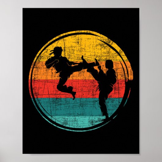 Retro Karate Fighter - Karateka Comt Selbstverteid Poster (Vorne)