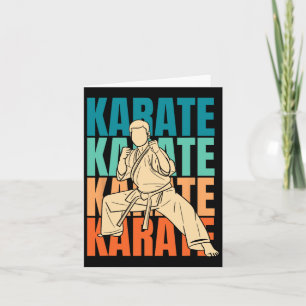 Retro Karate Fighter - Martial Arts Vintag Karate Karte