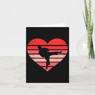 Retro Karate Judo Heart Valentine Martial Art Boys Karte