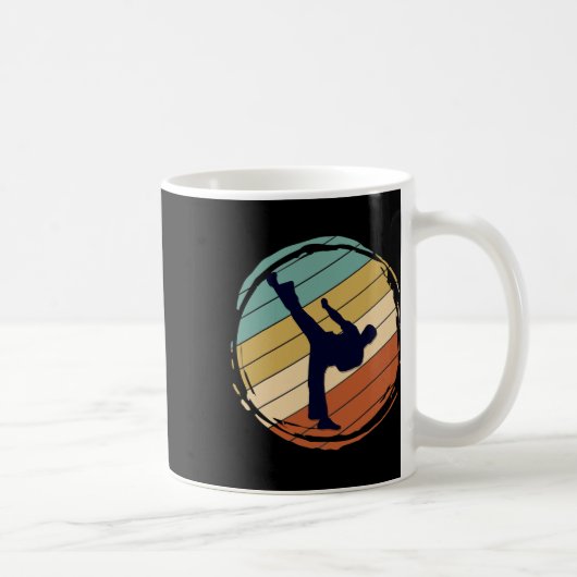 Retro Karate Kaffeetasse (Rechts)