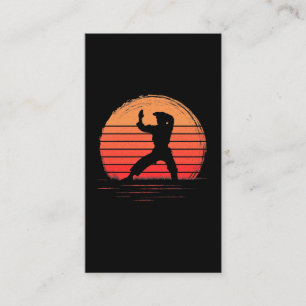 Retro Karate Martial Arts Vintage Visitenkarte