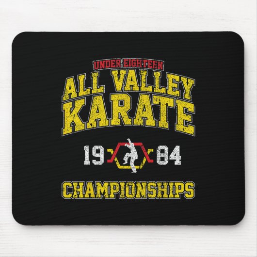 Retro Karate Vintag All Valley Karate Champio Mousepad (Vorne)