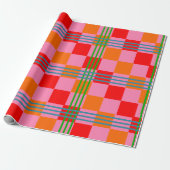 Retro-Kariert  Geschenkpapier (Ungerollt)