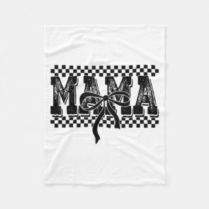 Retro Kariert Mama Coquette Bogen Mama Floral Mott Fleecedecke