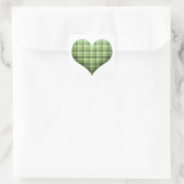 Retro kariert Puffherz St Patrick Retro Sq Quadratischer Aufkleber (Tasche)