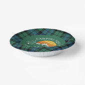 Retro Kariert Tartan Family Camping Squad Campbell Pappteller (Gewinkelt)