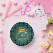 Retro Kariert Tartan Family Camping Squad Campbell Pappteller (Party)