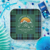 Retro Kariert Tartan Family Camping Squad Campbell Pappteller (Party)