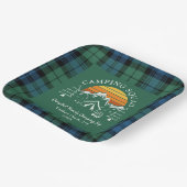 Retro Kariert Tartan Family Camping Squad Campbell Pappteller (Gewinkelt)