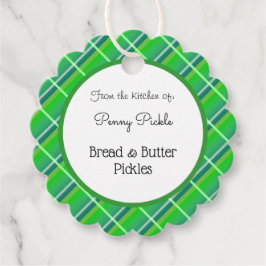 Retro-Karierte, kundenspezifische Backmarke Geschenkanhänger