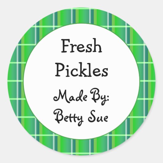 Retro-Karierte, kundenspezifische Dosierung oder B Runder Aufkleber (Vorderseite)