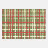 Retro Karierte Weihnachtsmuster Geschenkpapier Set (Vorderseite 2)