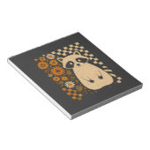 Retro Karierter Halloween-Waschbär Notizblock (angewinkelt)