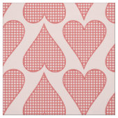 Retro kariertes Herz-50er Art-Muster Stoff (Muster)