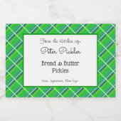 Retro-Kariertes Lebensmitteletikett (Einzelnes Label)