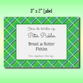 Retro-Kariertes Lebensmitteletikett