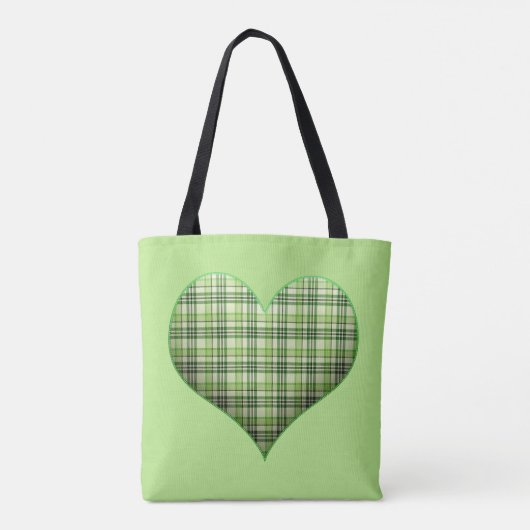 Retro-kariertes Puffherz St Patrick Retro Tasche (Rückseite)